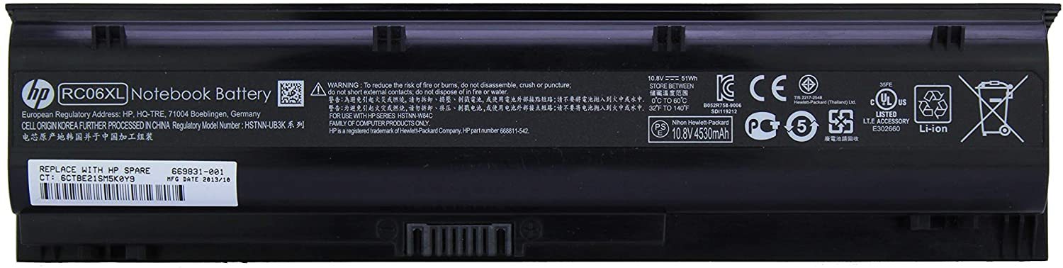 HP ProBook 4340s 4341s RC06XL BATTERY (669831-001)