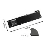 Dell 4 GVGH 84 Wh Battery for XPS 15 9550 Precision 5510 M5510 6 GTPY - Image 2